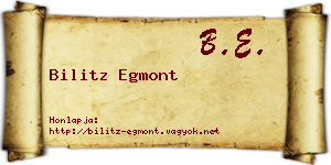 Bilitz Egmont névjegykártya